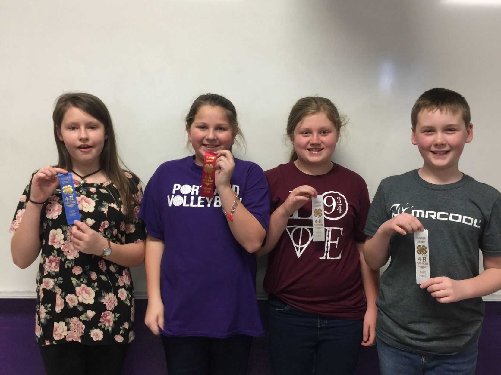 Clyde Riggs 4-H Speech winners